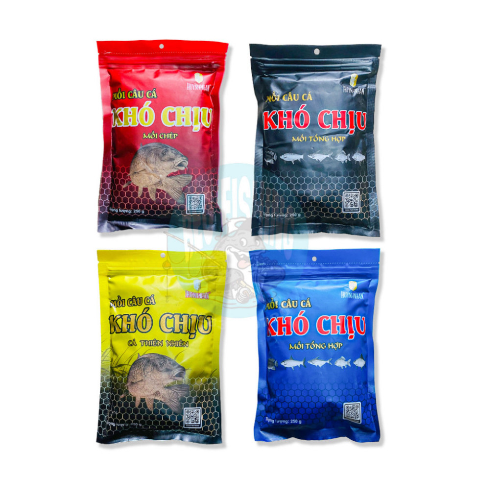 MỒI CÂU CÁ KHÓ CHỊU Mới Nhất 250g Đỏ, Vàng, Xanh, Đen Huỳnh Nhàn Fishing gavbvxf555 gahagv555