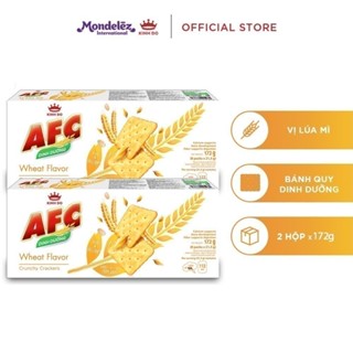 Bánh Cracker Dinh Dưỡng AFC Vị Lúa Mì, Combo 2 Hộp X 172G