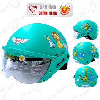 [CHÍNH HÃNG] Mũ Bảo Hiểm ĐỨC HUY Trẻ Em | Siêu Nhẹ Siêu Bền Có Kính Chống Bụi Bé 1-12 Tuổi TECK