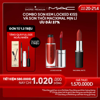 [ĐỘC QUYỀN 20-21.4] MAC - Bộ 2 món: Son kem Locked Kiss Ink, Son thỏi Macximal Matte Lipstick
