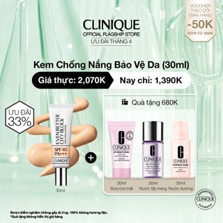Kem chống nắng dưỡng sáng da giảm đốm thâm Clinique Even Better City Block Anti-Pollution SPF40/PA+++ 30ml