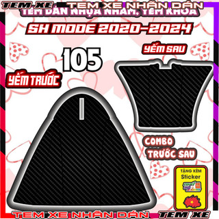  Combo tem yếm khóa nhựa nhám carbon cho vario sh shmode vision lead decal nhãn dán sticker Tem Xe 