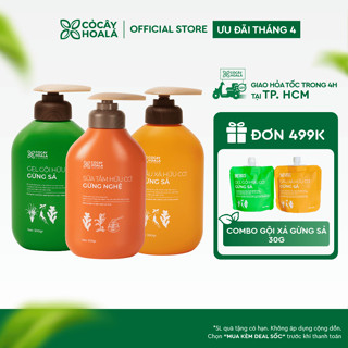 [HOẢ TỐC HCM] COMBO Dầu Gội Xả Thảo Dược Gừng Sả 500G & Sữa Tắm Gừng Nghệ 500G Cỏ Cây Hoa Lá