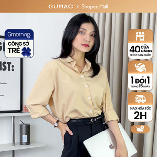 Áo sơ mi nữ phom rộng nhiều màu thời trang Gmorning - GUMAC YA16