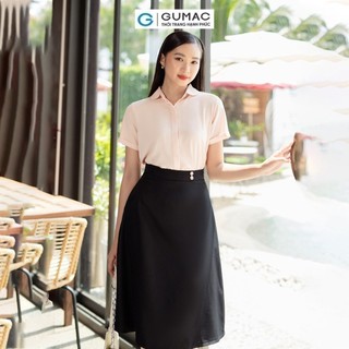 Chân váy nữ GUMAC phối nút eo  VD07014