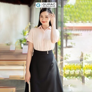 Chân váy nữ GUMAC phối nút eo  VD07014