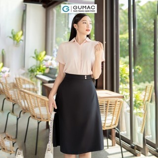 Chân váy nữ GUMAC phối nút eo  VD07014