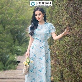 Đầm nữ GUMAC A bèo vai DD11031 