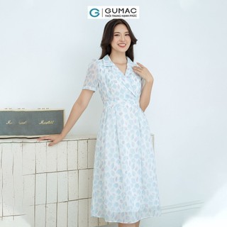 Đầm nữ GUMAC A xòe bâu danton  DD08030