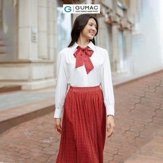 Áo sơ mi nữ GUMAC phối nơ  AD06043