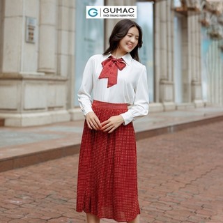 Áo sơ mi nữ GUMAC phối nơ  AD06043
