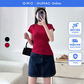 Áo thun nữ rút dây eo thời trang GUMAC LATE0603