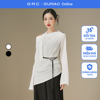 Áo sơ mi nữ xếp ly vai thời trang GUMAC AE06058