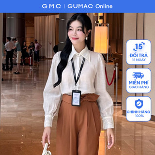 Áo sơ mi nữ phối ren thời trang GUMAC AE09028