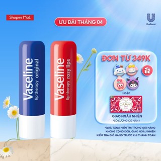 Combo 2 son dưỡng môi Vaseline dạng thỏi Lip Care: Mềm Mịn Original và Hồng Rosy Lips (4.8g x2)