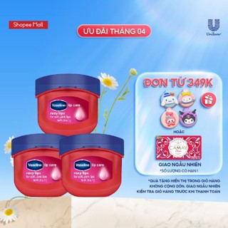 Combo 3 hũ sáp dưỡng môi Vaseline Lips Care hồng xinh 7g