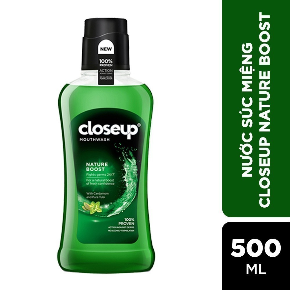 (HSD:10/2025) Nước súc miệng CloseUp Nature Boost 500ml