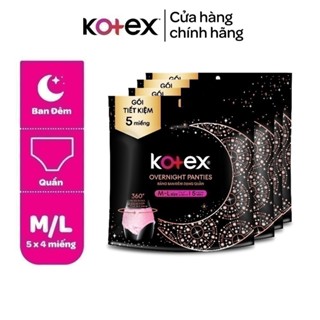 Combo 4 Kotex đêm dạng quần cõ M/L 2 quần/gói