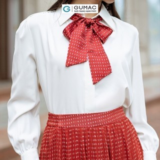 Áo sơ mi nữ GUMAC phối nơ  AD06043
