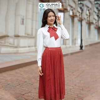 Áo sơ mi nữ GUMAC phối nơ  AD06043