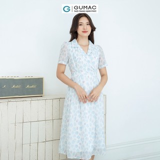 Đầm nữ GUMAC A xòe bâu danton  DD08030