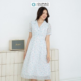 Đầm nữ GUMAC A xòe bâu danton  DD08030