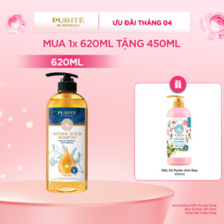 Combo Dầu Gội Purité Serum Thiên Nhiên Giảm Gãy Rụng 620ML + Tặng Dầu Xả Purite Chắc Khỏe Lưu Hương Anh Đào 450ML