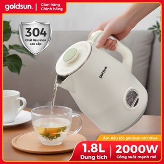 Ấm Siêu Tốc Nhiệt Kế Goldsun GKT2644 Dung Tích 1.8L, Công Suất 1500W, Inox SUS304