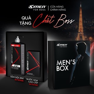 Bộ quà tặng Men's Box-Sữa tắm gội Xmen for Boss 650g&Nước hoa 49ml Intense-hương nước hoa Pháp-Quà tặng bạn trai