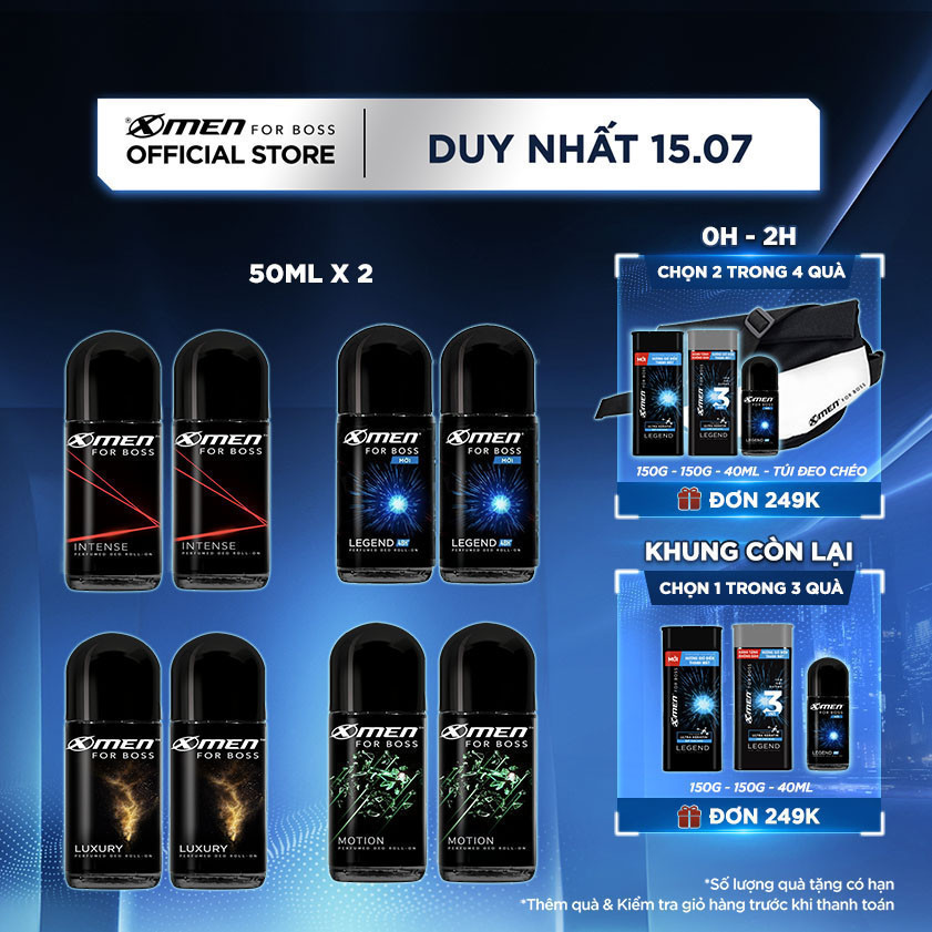[LIVESTREAM 15.3][MUA 1 COMBO TẶNG 1 COMBO] Combo Sữa tắm Intense 650g + Lăn Intense 40ml