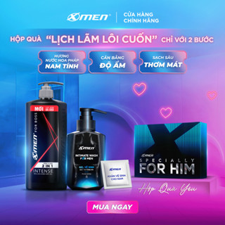Bộ quà tặng Sữa tắm gội Xmen for Boss 650g/630g& Gel vệ sinh nam 100ml hương nước hoa Pháp nam tính-Quà tặng bạn trai