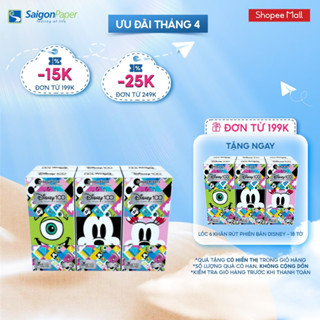 Khăn giấy lụa rút trên Bless You Selection Disney - 18 tờ (Lốc 6 gói)