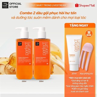 [BeyondK] Combo 2 Dầu gội mise en scène Perfect Serum Shampoo 530ml dưỡng tóc mềm mượt, phục hồi hư tổn và dễ vào nếp