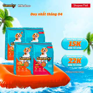Combo mix: 2 túi Thức ăn hạt Ganador cho chó vị Gà nướng 400g & 2 túi Thức ăn hạt Ganador cho chó vị Bò nướng 400g