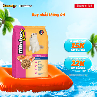 [ĐƠN TỪ 399K TẶNG BÀN CHẢI TẮM SILICON CHO MÈO] Thức ăn hạt Minino Yum cho mèo vị Cá hồi 1.5kg