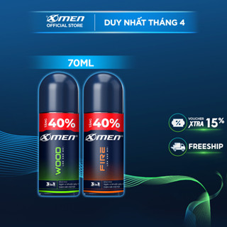 [TĂNG 40% DUNG TÍCH] Lăn khử mùi Xmen Wood/Fire 70ml/chai - Hương thơm nam tính