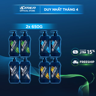 Combo 2 Dầu gội Xmen 650g Wood Fire Water Metal