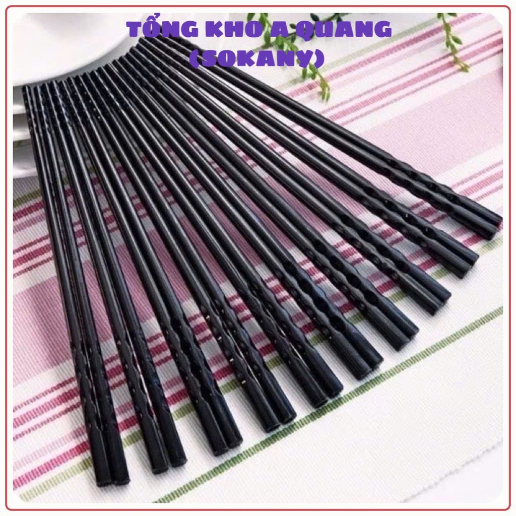 10 ĐÔI ĐŨA NHỰA LƯỢN SÓNG,  Đũa Nhựa Phip Đen - DUAANCOM85