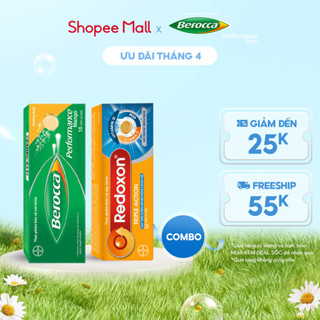 Combo Viên sủi Vitamin C, D, và Kẽm Redoxon Triple Action 10 viên & Viên sủi Vitamin Berocca Performance 10 viên