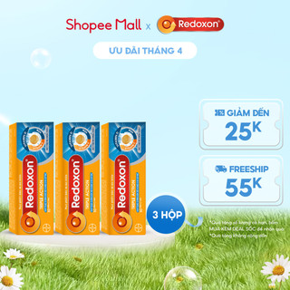 Bộ 3 Viên sủi bổ sung Vitamin C, D, và Kẽm Redoxon Triple Action 10 viên/hộp