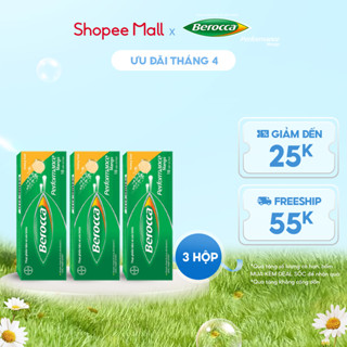 Bộ 3 hộp viên sủi bổ sung Vitamin Berocca Performance Mango 10 Viên/hộp