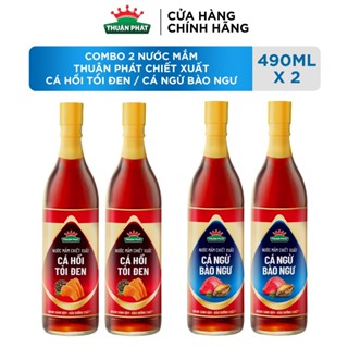 [MỚI] Combo 2 Nước mắm Thuận Phát Cá ngừ bào ngư/Cá hồi tỏi đen 490ml - Chiết xuất từ nguyên liệu hảo hạng