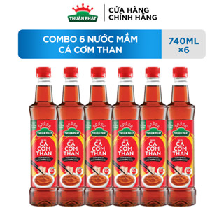 Combo 6 Nước mắm Thuận Phát cá cơm than 740ml - Với 16 dưỡng chất