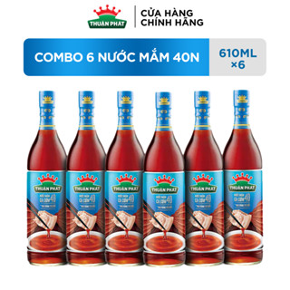 Combo 6 Nước mắm cá cơm Thuận Phát 40 độ đạm 610ml - Từ nước cốt nhĩ cá cơm Phú Quốc