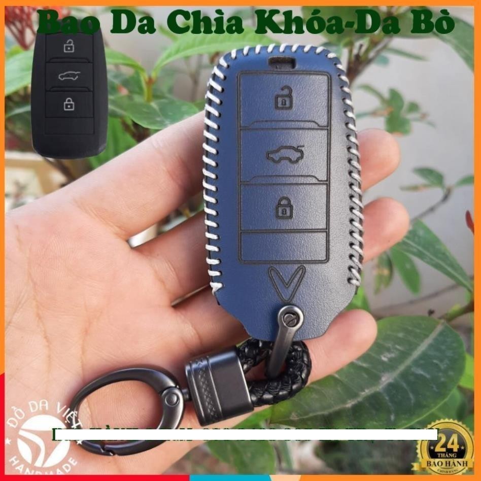 1 Bao Da Chìa Khoá Ô Tô XE ĐIỆN VINFAST VF5 Da thật bảo hành 2 năm