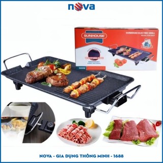 Bếp Nướng Điện Sunhouse Shd4607 Không Khói, Công Suất 1500W, 6 Mức Nhiệt, Mặt Tráng Men Chống Dính, Tiện Lợi