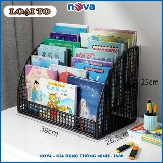 Kệ Sách Để Bàn 3 Ngăn Thép Sơn Tĩnh Điện Đa Năng, Giá Đựng Sách Vở Tài Liệu Cho Học Sinh Sinh Viên, Không Kèm Ống Cắm Bú