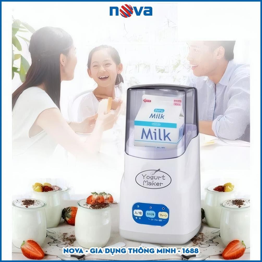 Máy Làm Sữa Chua Yogurt Nhật Bản 3 Nút Tự Động Cao Cấp, Tiện Lợi, Tại Nhà