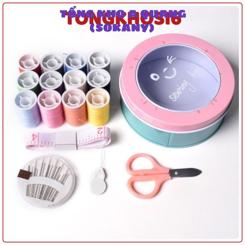 Hộp Kim Chỉ Đa Năng, Hộp Kim Chỉ May Vá, Hộp Kim Chỉ 3 Tầng Tiện Dụng, Nhỏ Gọn, Bộ Kim Chỉ May Vá