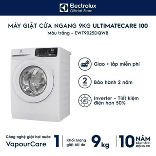 Free giao lắp - Máy giặt cửa ngang Electrolux 9kg UltimateCare 100 - Trắng EWF9025DQWB - Động cơ Inverter yên tĩnh